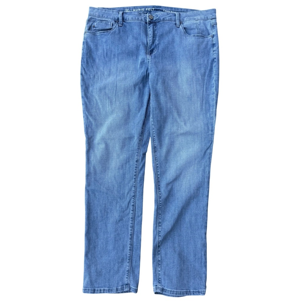 Laurie Felt Classic Boyfriend Jean Women's Size 16 - Medium Wash Denim